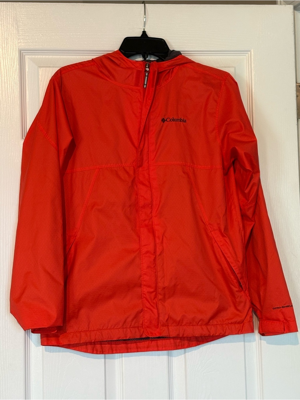 Columbia Kids Orange Hooded Rain Jacket